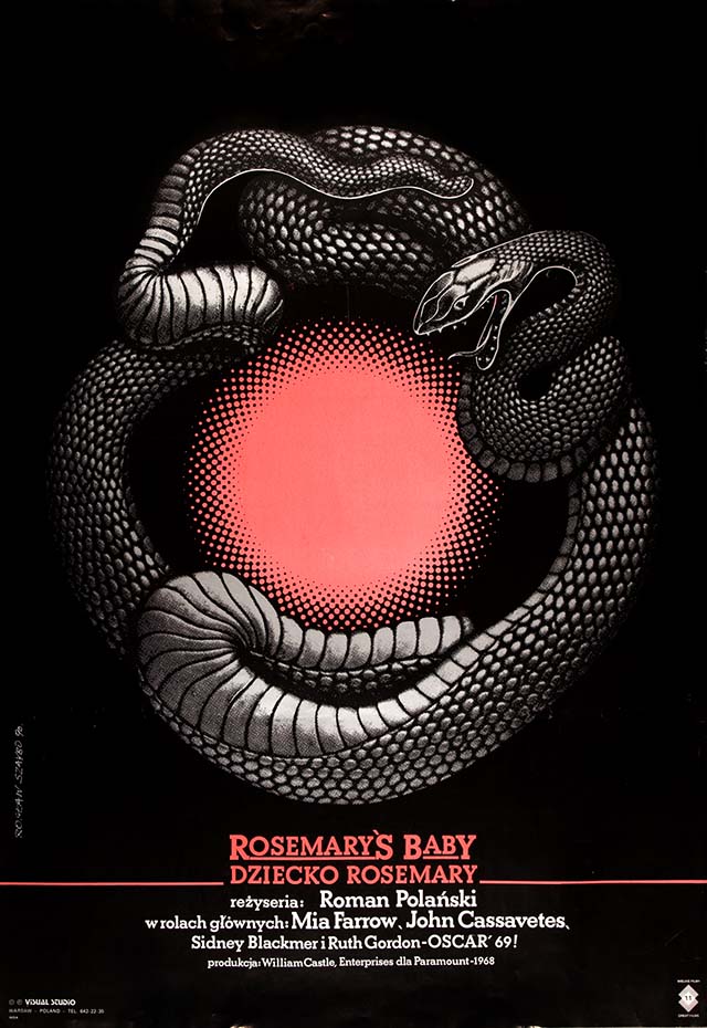 Польский плакат к фильму «Ребенок Розмари», постер из коллекции Музея кинематографии в Лодзи